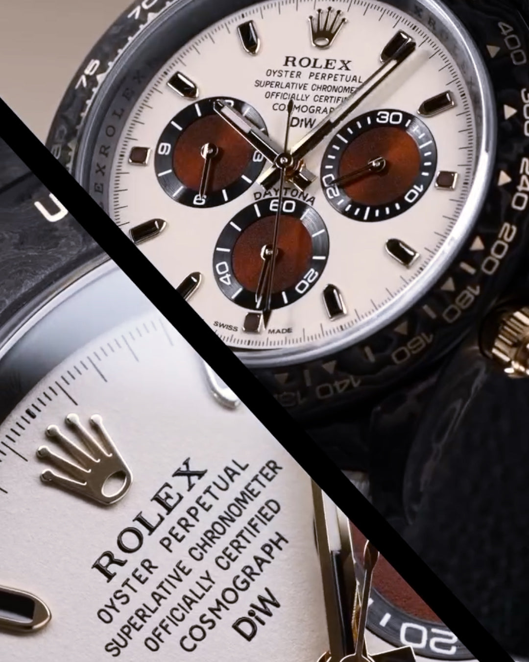 DESERT EAGLE CARBON Daytona — DiW’s 10‑Piece Ultra‑Exclusive Release DiW 迪沃 Desert Eagle Carbon 碳纤维迪通拿｜轻至不足 50g 的传奇 | WORLDTIMER