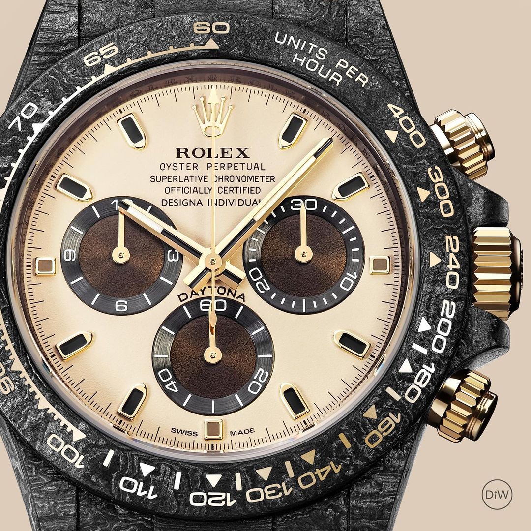 DESERT EAGLE CARBON Rolex Daytona — DiW’s 10‑Piece Ultra‑Exclusive Release 迪沃 劳力士迪通拿「沙漠之鹰」｜轻至不足 50g 的传奇 | WORLDTIMER