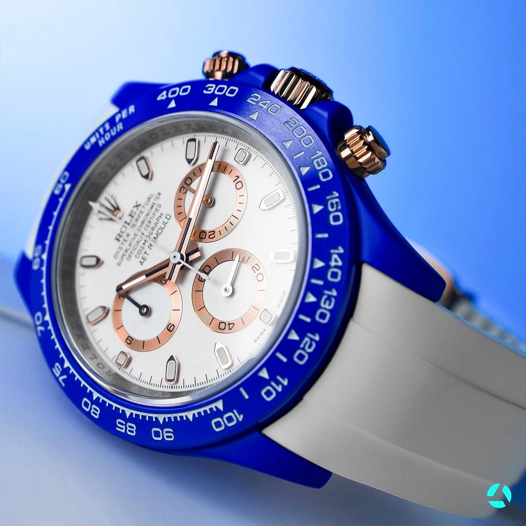 AET REMOULD Ceramic Rolex Daytona BLUE & WHITE CLASSIC | WORLDTIMER
