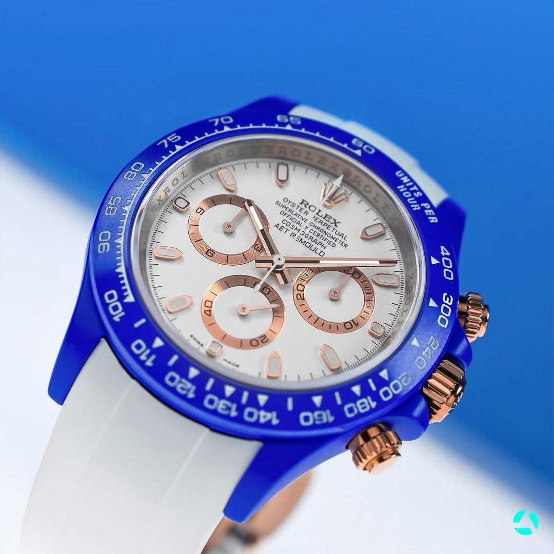 AET REMOULD Ceramic Rolex Daytona BLUE & WHITE CLASSIC | WORLDTIMER