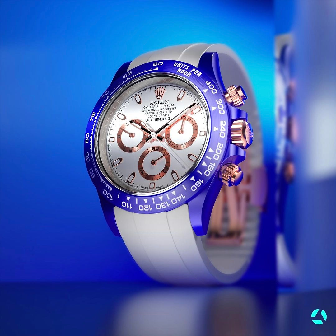 AET REMOULD Ceramic Rolex Daytona "BLUE & WHITE CLASSIC" | WORLDTIMER