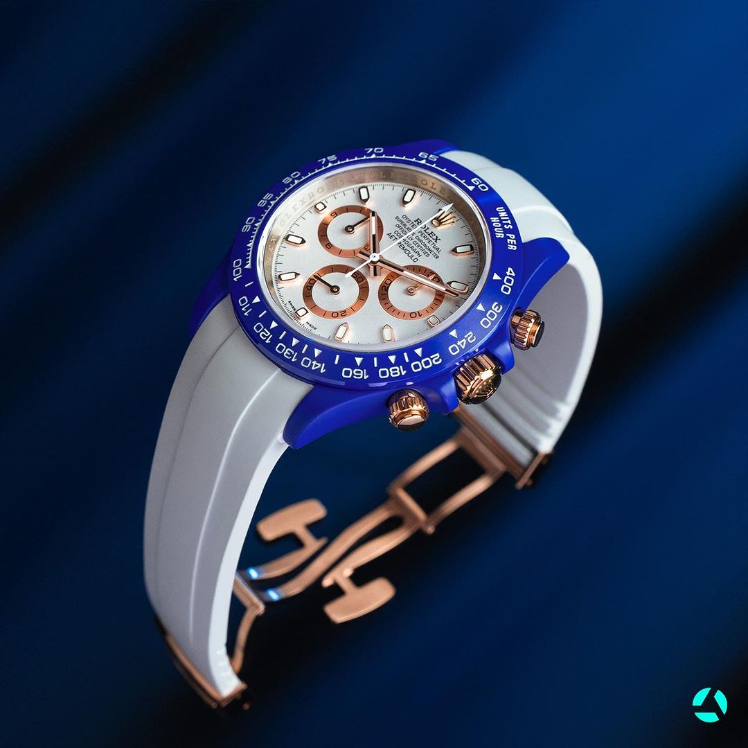AET REMOULD Ceramic Rolex Daytona "BLUE & WHITE CLASSIC" | WORLDTIMER