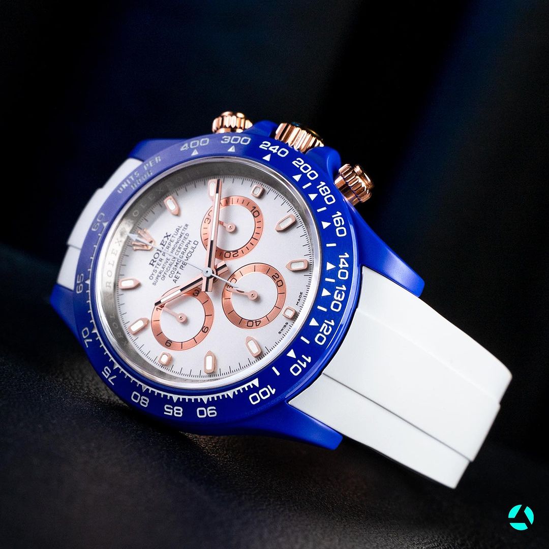 AET REMOULD Ceramic Rolex Daytona "BLUE & WHITE CLASSIC" | WORLDTIMER