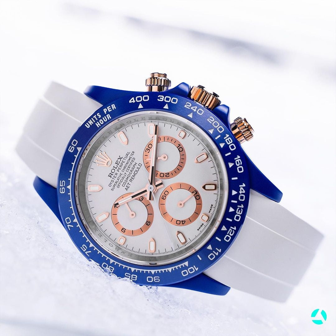 AET REMOULD Ceramic Rolex Daytona "BLUE & WHITE CLASSIC" | WORLDTIMER