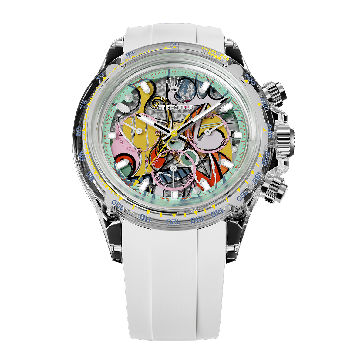 AET Remould x 畢加索 勞力士 地通拿 GREAT STILL LIFE ON PEDESTAL Rolex Daytona Sapphire Watch | WORLDTIMER