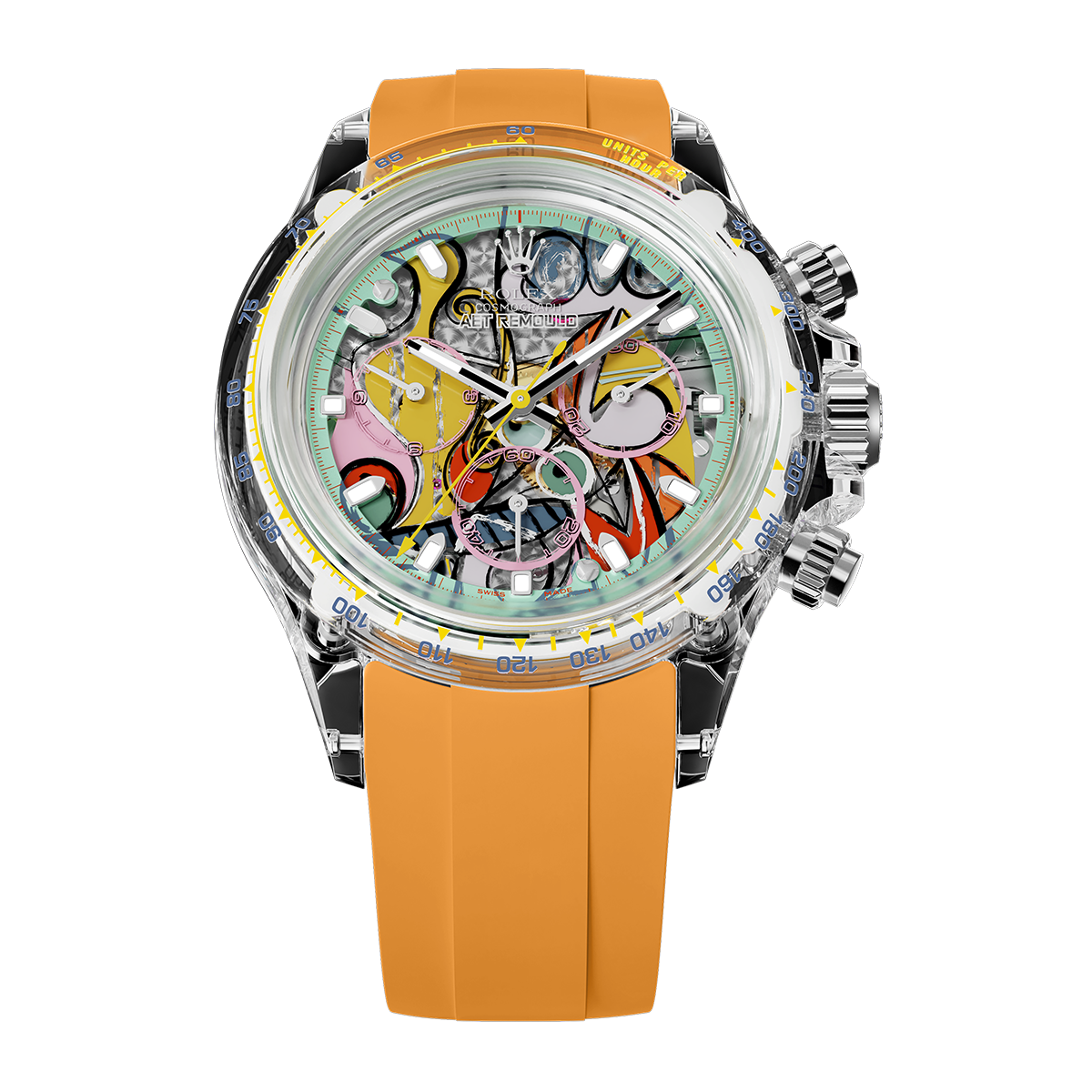 AET REMOULD x PICASSO Rolex Daytona GREAT STILL LIFE ON PEDESTAL 畢加索 勞力士 地通拿 透明手錶 | WORLDTIMER