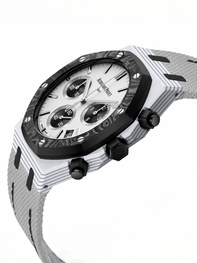 Audemars Piguet Royal Oak Chronograph CarboQuartz "BLACK & WHITE" 石英纤维 爱彼皇家橡树计时码表 26240 | WORLDTIMER