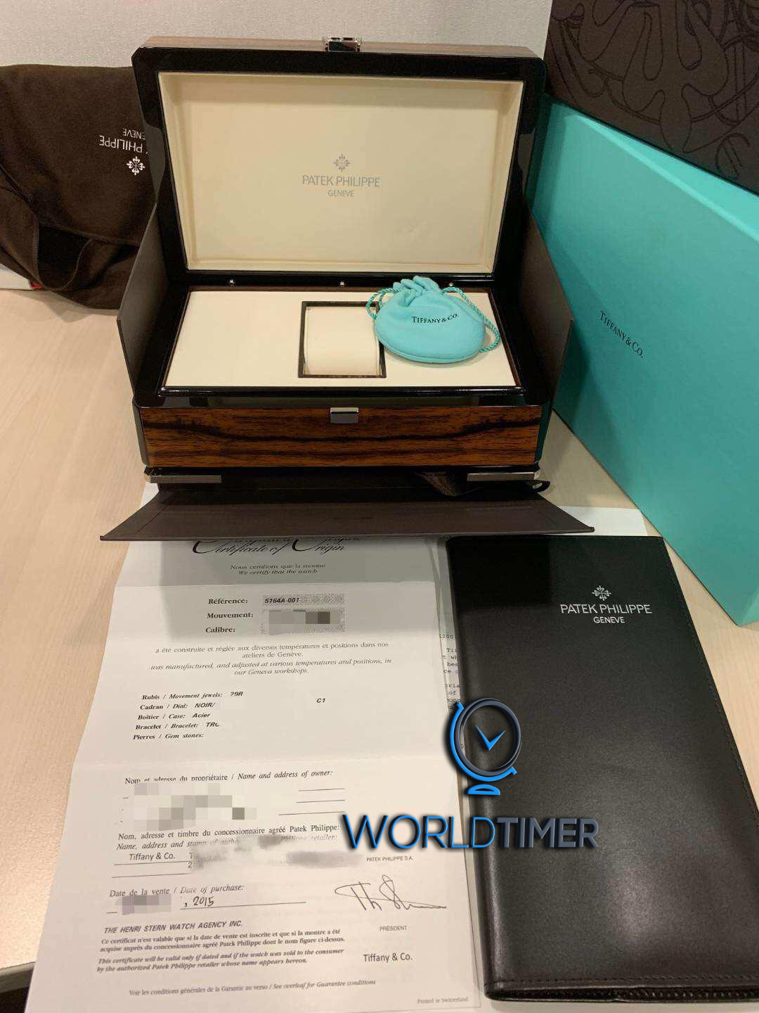 Patek Philippe Tiffany Nautilus 5164A 百达翡丽 蒂芙尼鹦鹉螺 5164A | WORLDTIMER