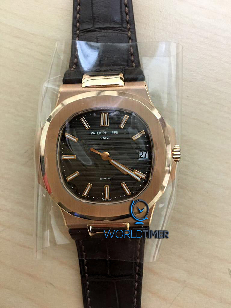 Tiffany & Co Patek Philippe Nautilus 5711/1R Rose Gold 百达翡丽 5711/1R 蒂芙尼鹦鹉螺 | WORLDTIMER