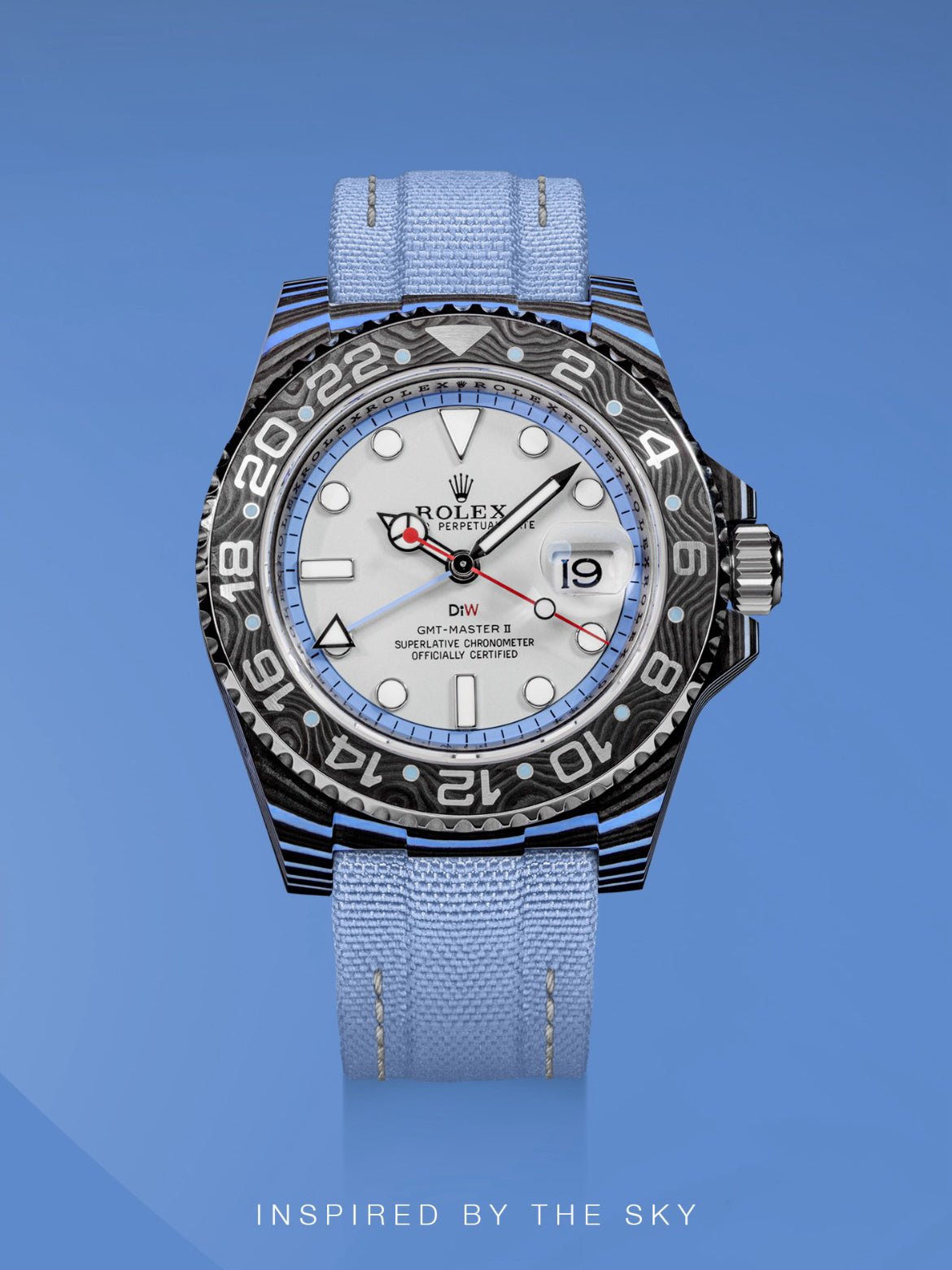 DiW Rolex GMT Master SKYBOUND CarboQuartz 与 NTPT碳纤维 结合的 DiW 劳力士格林尼治 | WORLDTIMER