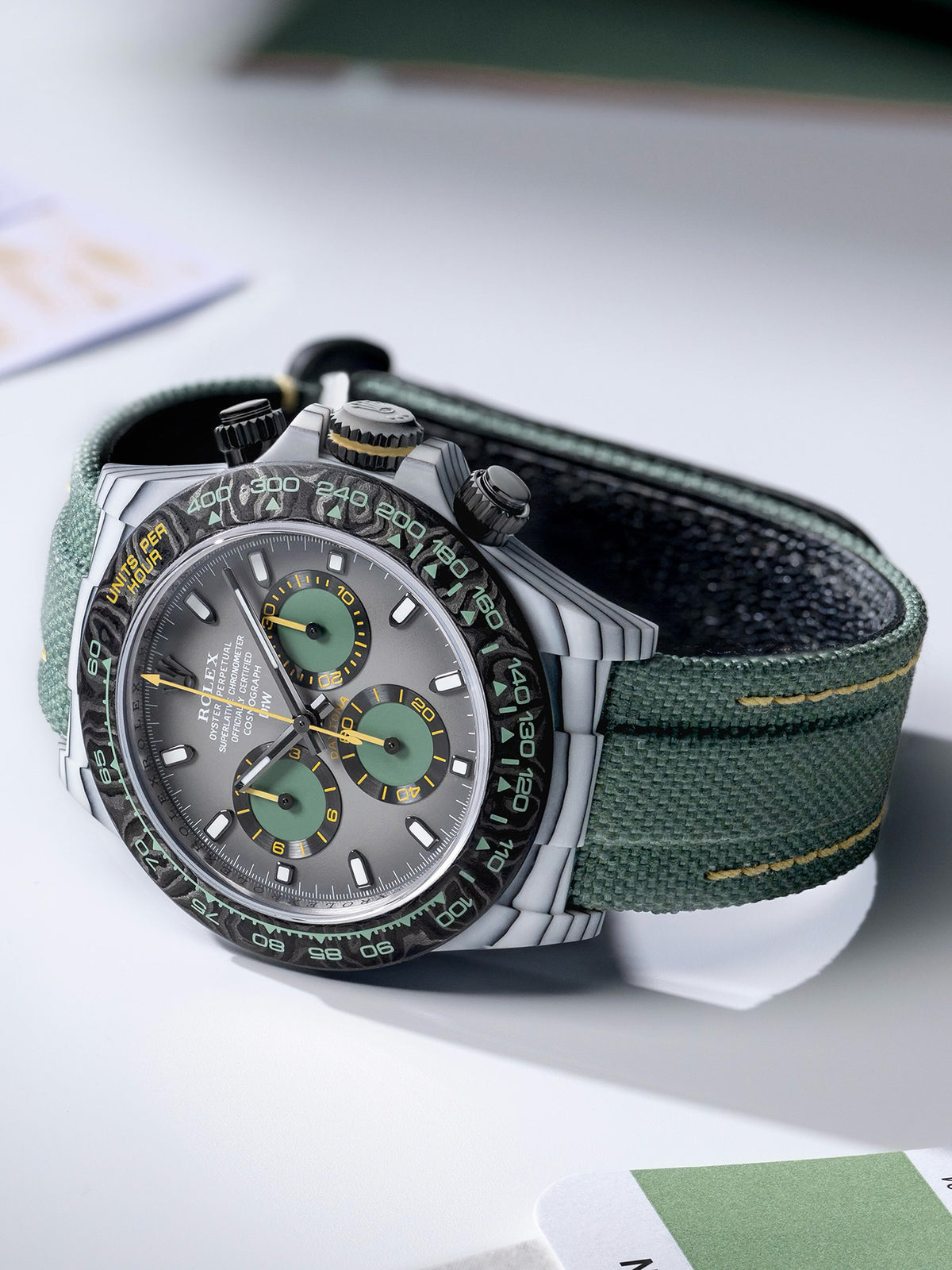 CarboQuartz Rolex DiW Daytona VERDANT SHADOW 劳力士DiW 石英纤维迪通拿 | WORLDTIMER