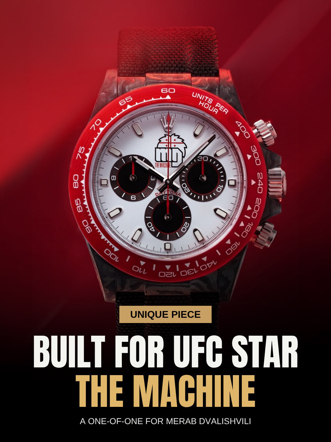DiW Rolex Daytona Merab Dvalishvili UFC Champion Watch UFC冠军 劳力士DiW 迪通拿 独一无二腕表  | WORLDTIMER