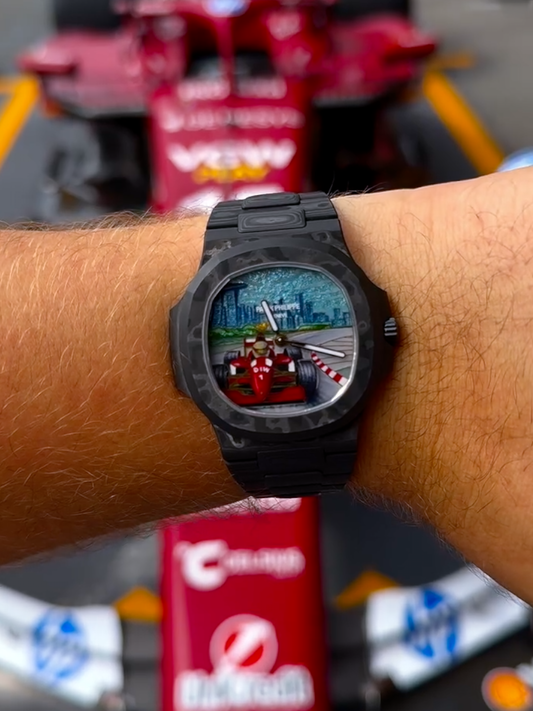 F1 Grand Prix Inspired ALL Carbon PATEK Nautilus DiW 百达翡丽 鹦鹉螺5711 | WORLDTIMER