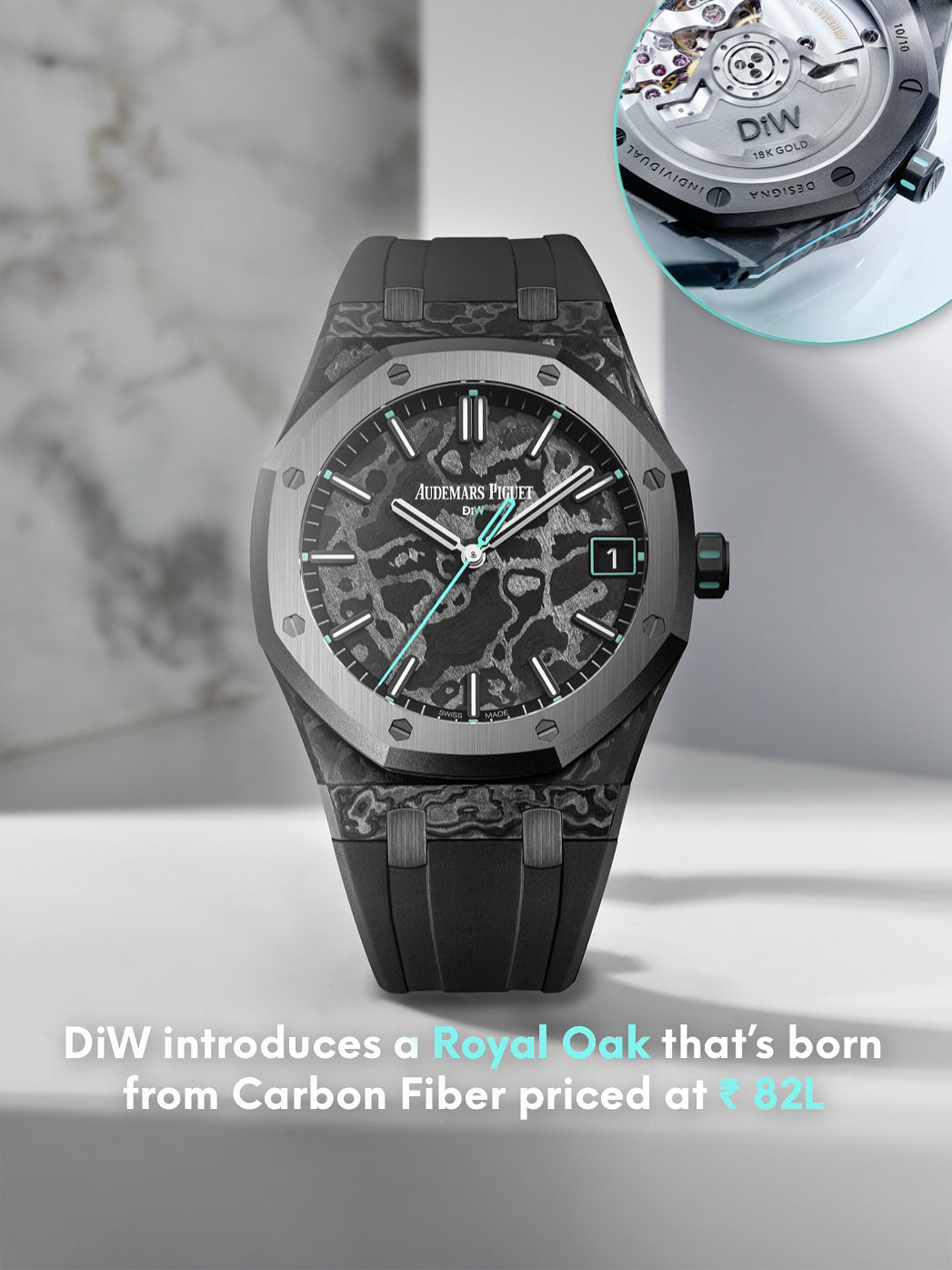 World’s Lightest AP Royal Oak 15500｜DiW VOIDLINE AQUA💧 全球最轻 皇家橡树 15500（85 克）| WORLDTIMER