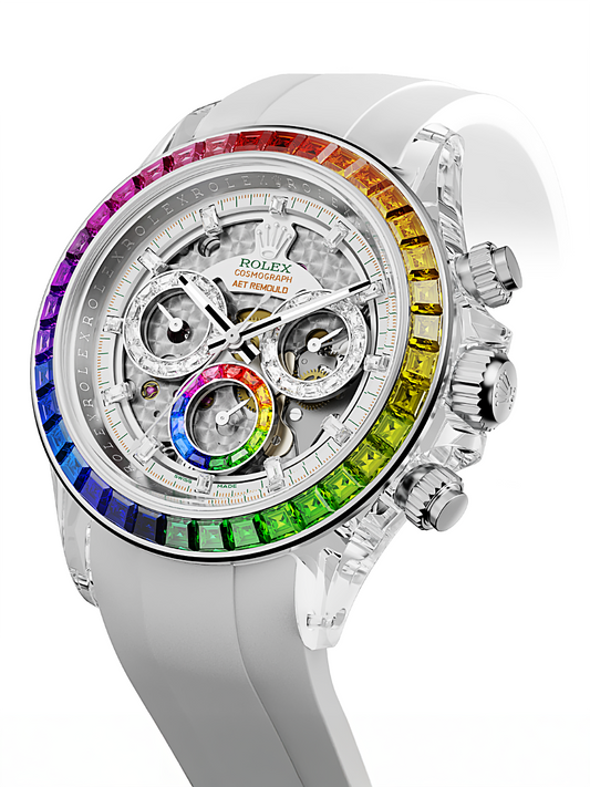 Rolex Rainbow Daytona AET REMOULD POLARIS SWIRL (SAPPHIRE) 劳力士彩虹圈 彩虹迪 | WORLDTIMER 