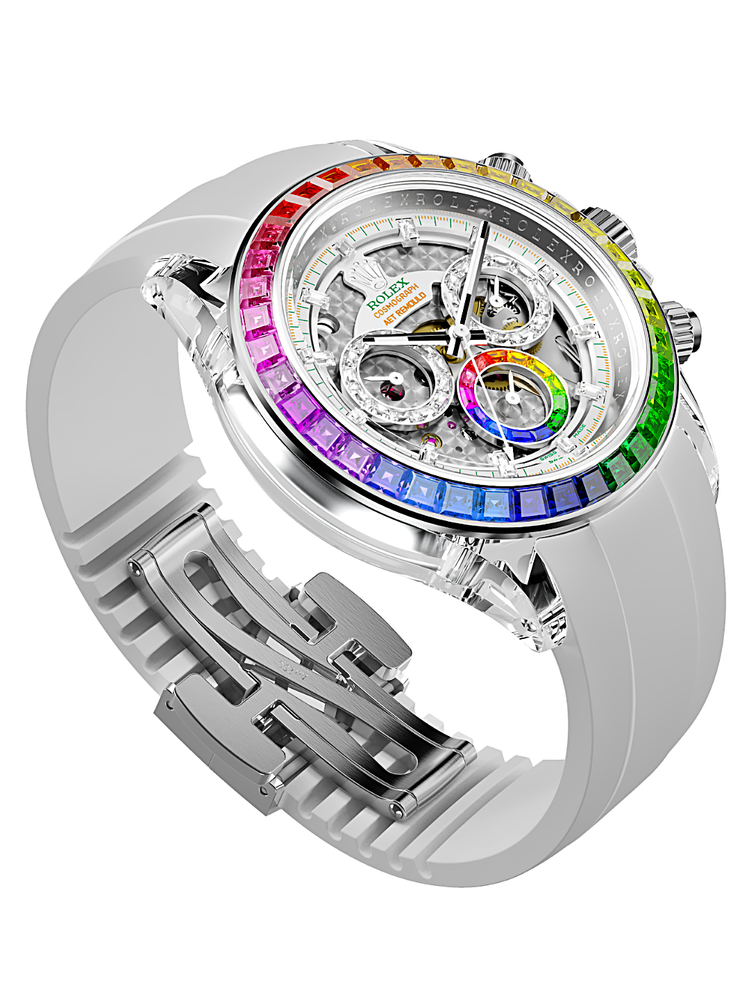 AET REMOULD Rainbow Rolex Daytona POLARIS SWIRL (SAPPHIRE) 劳力士彩虹圈 彩虹迪通拿 | WORLDTIMER 