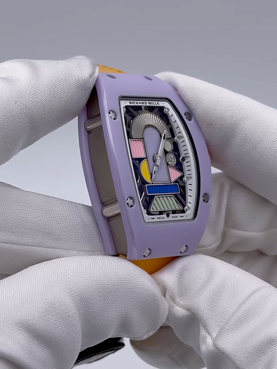 Richard Mille RM 07-01 Ceramics Lavender 理查德米勒 RM 07-01 薰衣草粉色 彩色陶瓷女士表 | WORLDTIMER
