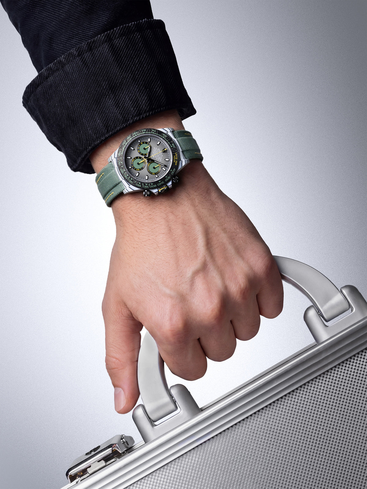CarboQuartz Rolex DiW Daytona VERDANT SHADOW 劳力士DiW 石英纤维迪通拿 | WORLDTIMER