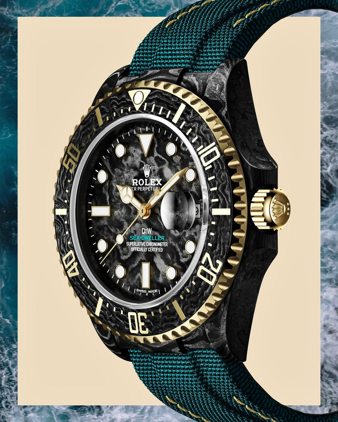 NTPT Carbon Rolex DiW Sea Dweller TURQUISE 勞力士 海使型 | WORLDTIMER