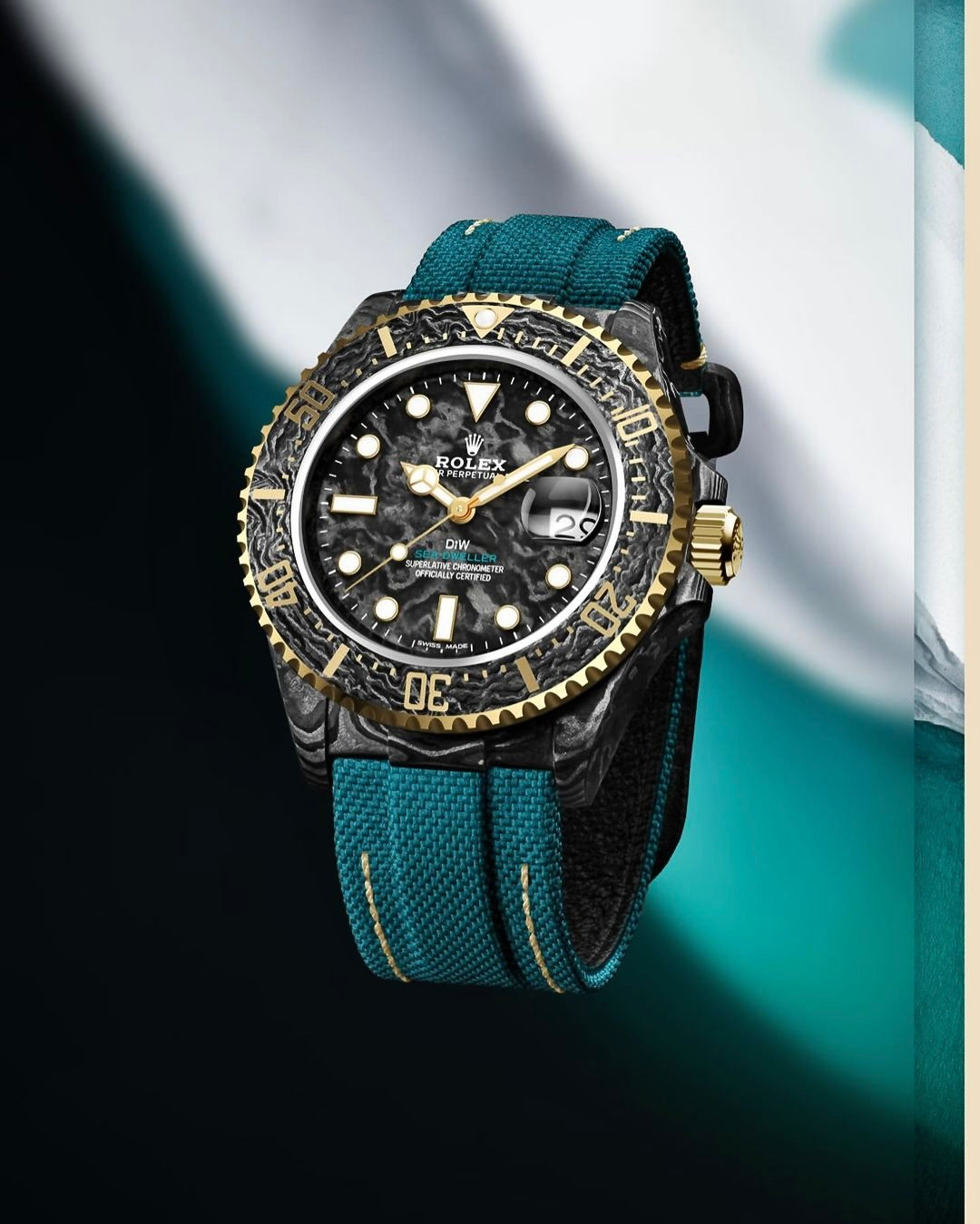 NTPT Carbon DiW Rolex Sea Dweller TURQUISE 勞力士 海使型 | WORLDTIMER