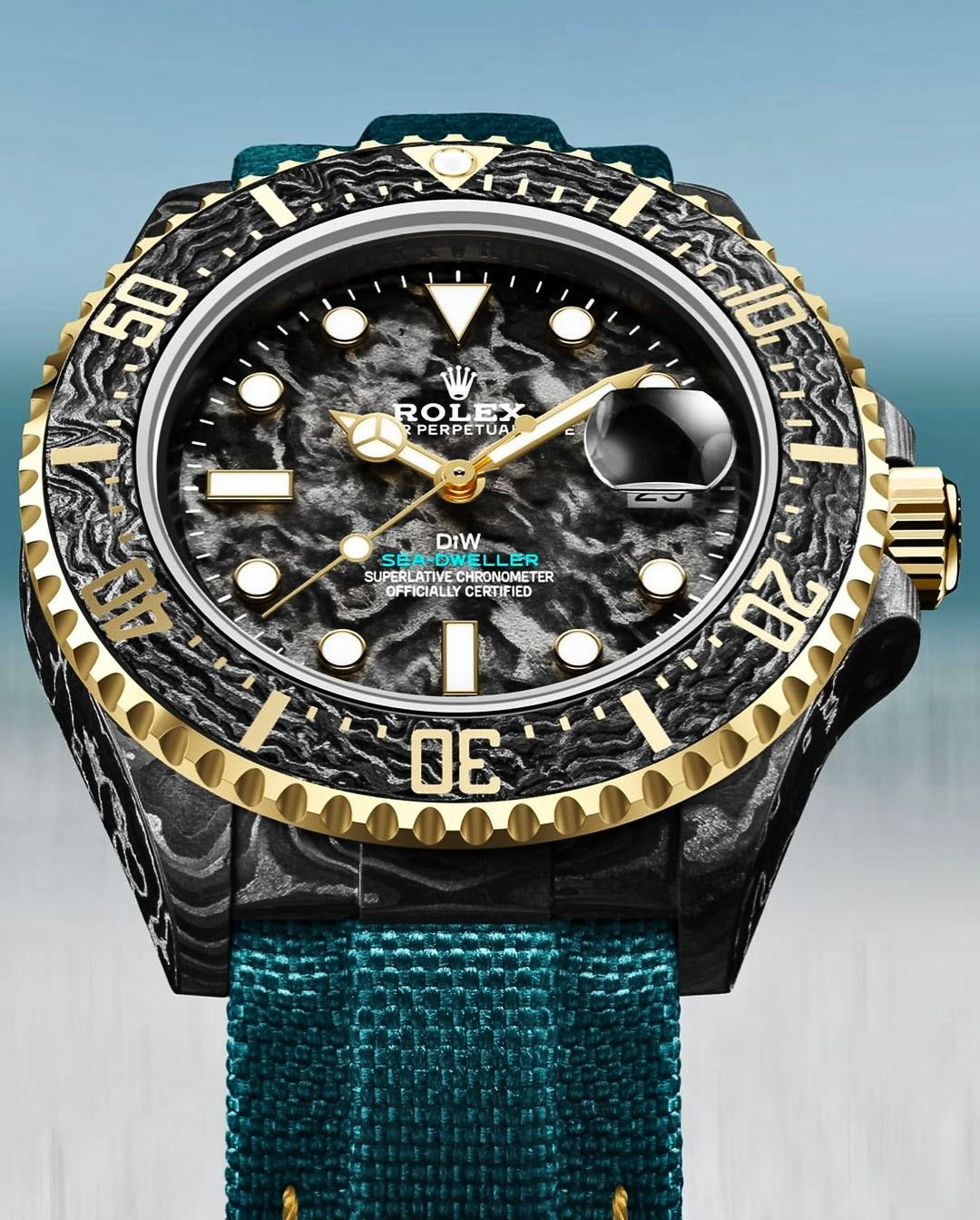 NTPT Carbon DiW Rolex Sea Dweller TURQUISE 勞力士 海使型 | WORLDTIMER