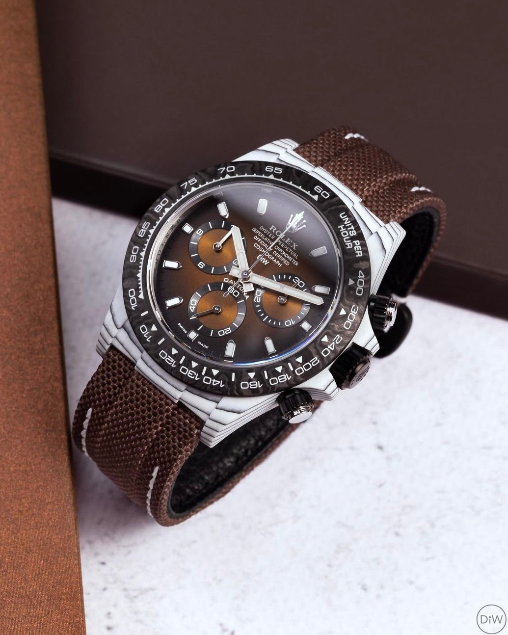 UNIQUE DiW Rolex Daytona CarboQuartz "IRBIS GRADIENT DIAL" 渐变色表盘劳力士 DiW迪通拿 | WORLDTIMER