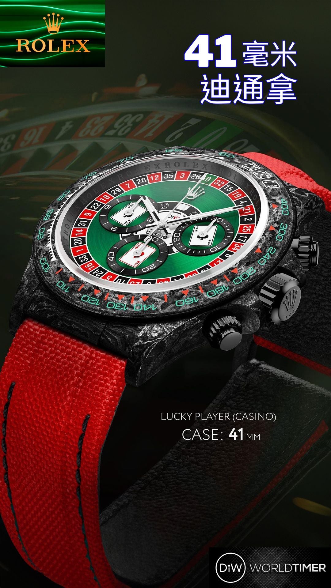 41mm Rolex Daytona by DiW, First In Rolex WatchMaking | DiW 首创 「41毫米劳力士迪通拿」，震撼表坛 | WORLDTIMER