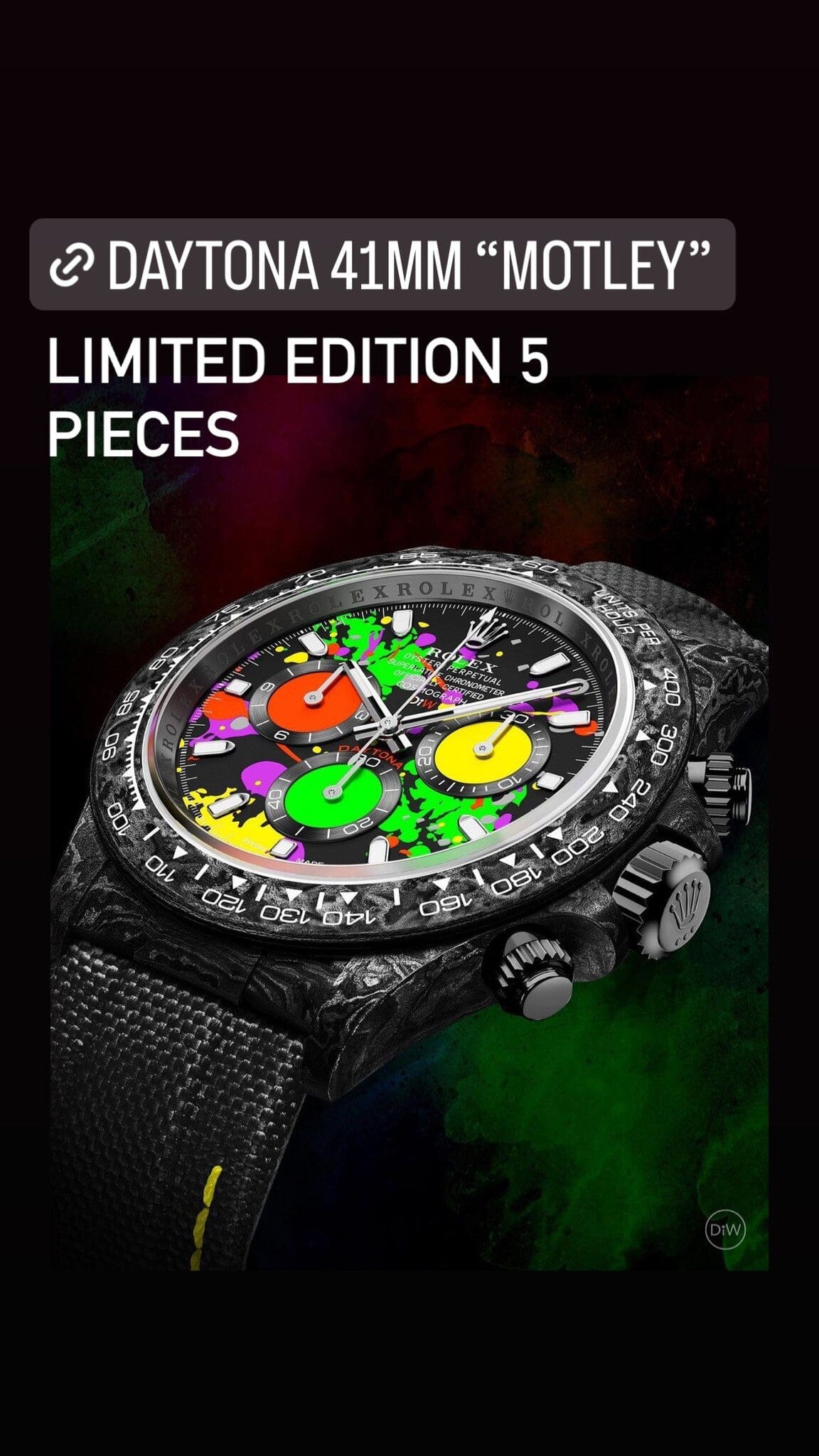 Rolex 41mm Daytona by DiW, First In Rolex WatchMaking DiW 首创 「劳力士41毫米迪通拿」，震撼表坛 | WORLDTIMER