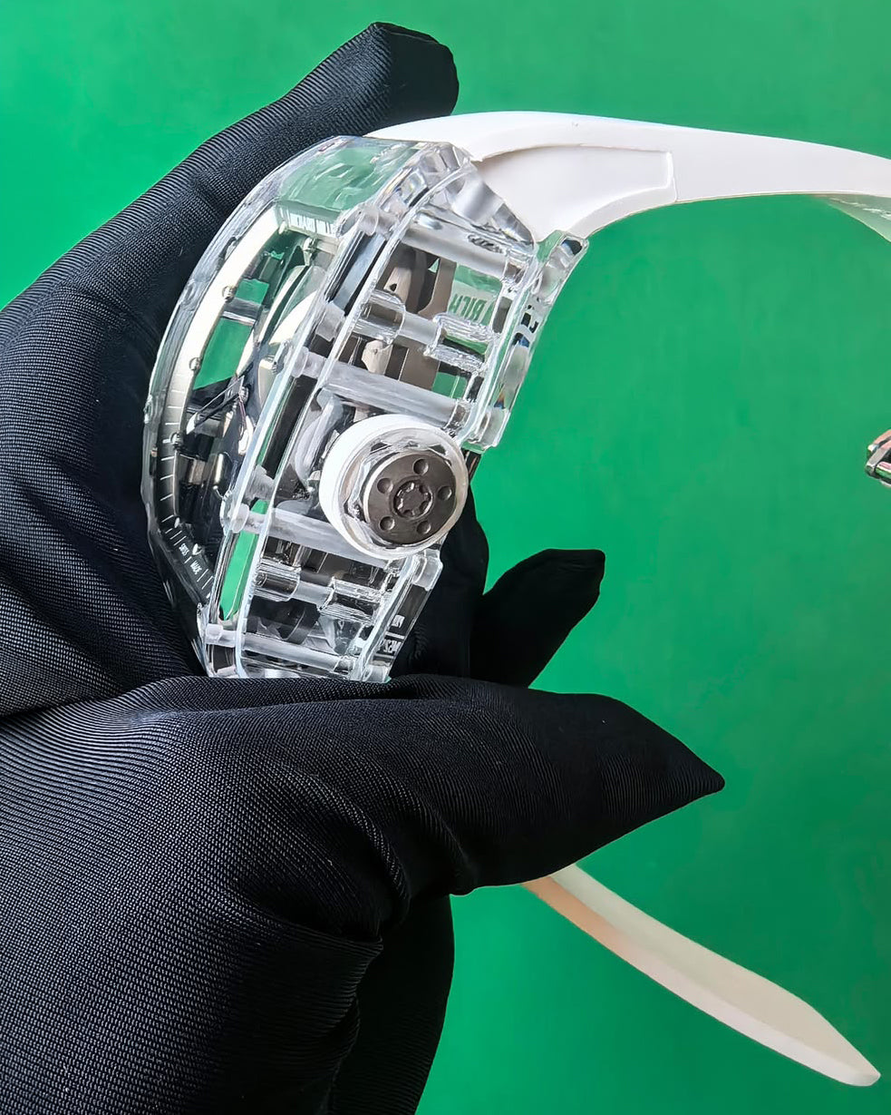 Richard Mille RM 52-06 Sapphire Mask Tourbillon by AET REMOULD 理查德米勒水晶 RM 52-06 面具陀飞轮 AET REMOULD 面具蓝宝石水晶手表 | WORLDTIMER