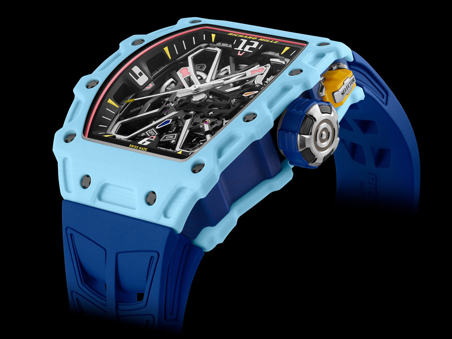 Richard Mille Rafael Nadal RM 35-03 Pastel Blue Quartz TPT 理查德米勒纳达尔 RM 35-03 淡蓝色 自动腕表 | WORLDTIMER