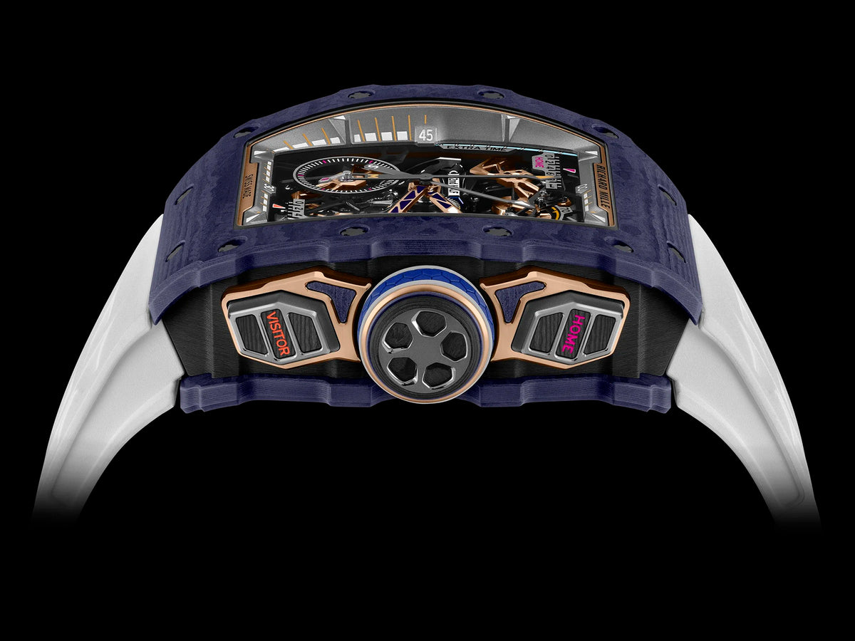Richard Mille RM 41-01 Tourbillon Soccer Dark Blue Quartz TPT 理查德米勒 RM 41-01 深蓝色 手动上链陀飞轮回拨计时足球表 | WORLDTIMER