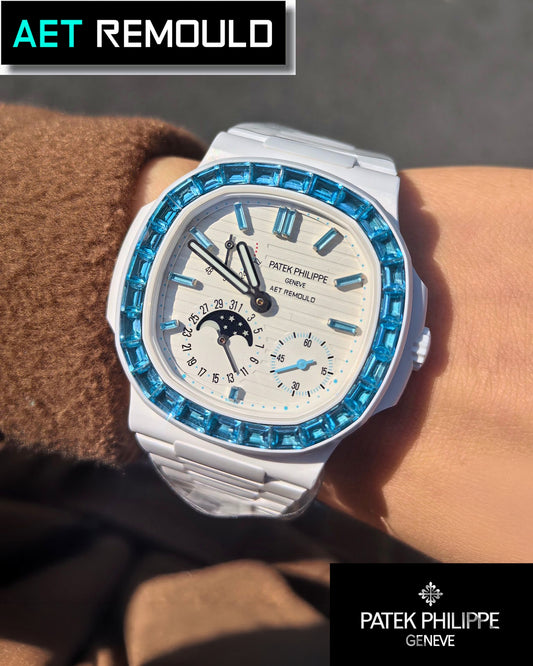 Patek 5712 Gemstone Ceramic AET Remould AETHER 百达翡丽 海蓝宝石 鹦鹉螺5712 AET Remould AETHER | WORLDTIMER