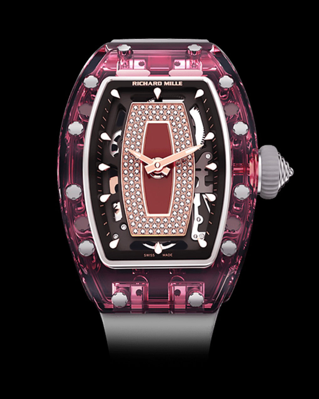 Richard Mille RM 07-01 Sapphire Pink Ladies Watch AET REMOULD 理查德米勒水晶 粉色 RM 07-01 女士表 | WORLDTIMER