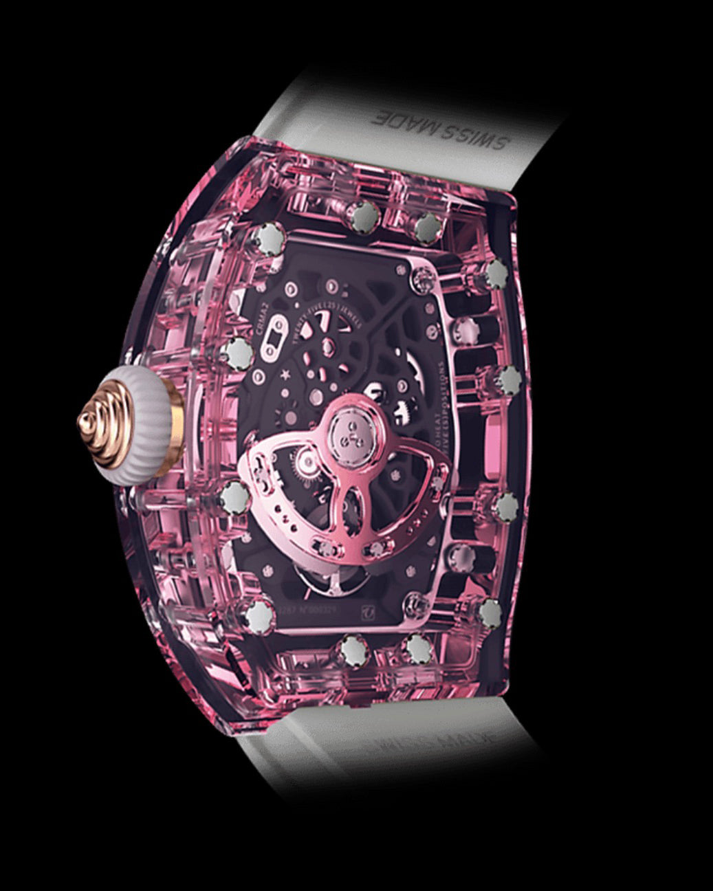 Richard Mille RM 07-01 Sapphire Pink Womens Watch AET REMOULD 理查德米勒水晶 RM 07-01 粉色女表 | WORLDTIMER