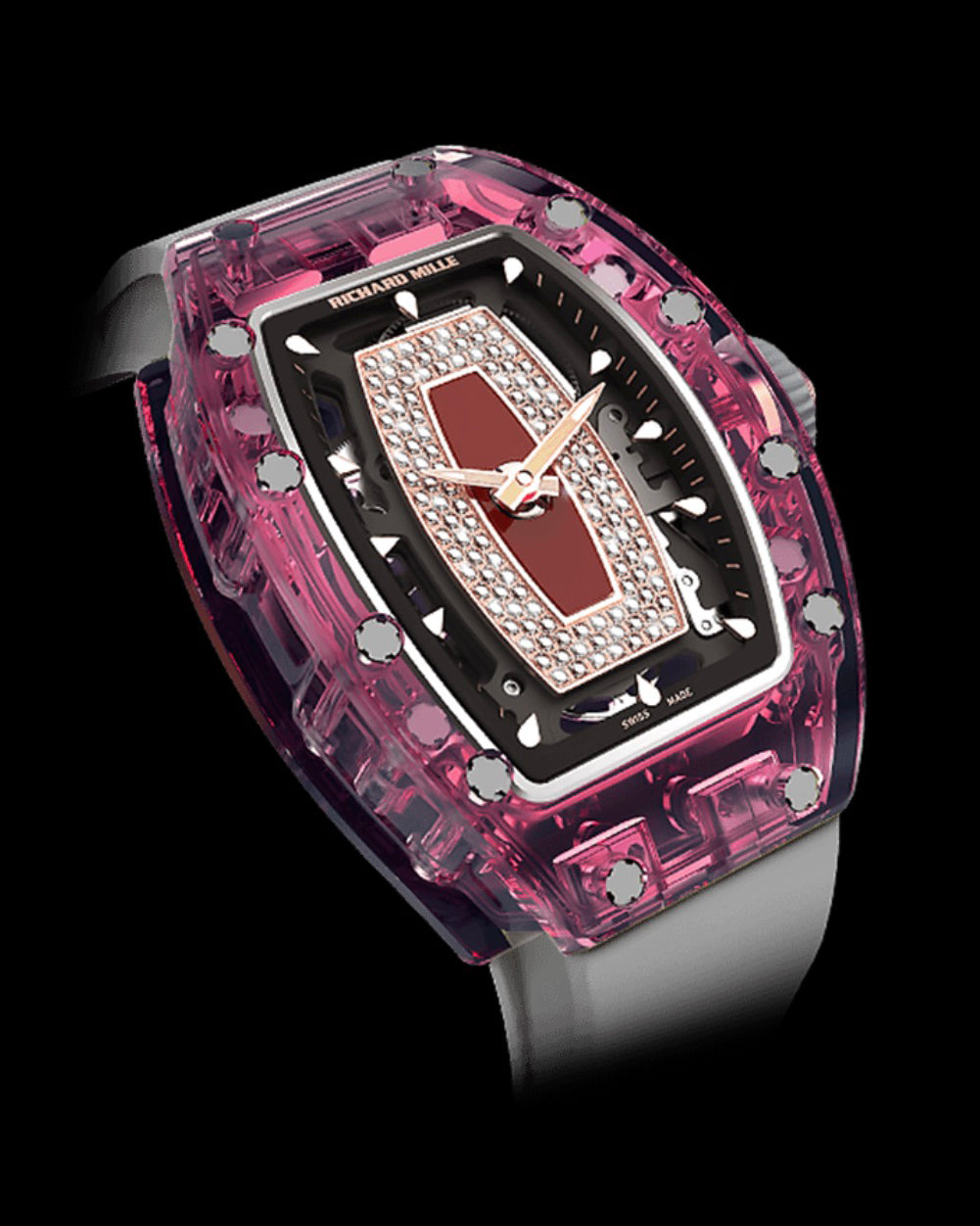Richard Mille RM 07-01 Sapphire Pink Ladies Watch AET REMOULD 理查德米勒水晶 RM 07-01 粉色女表 | WORLDTIMER