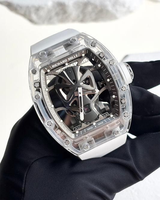 Richard Mille RM 52-06 Sapphire Mask Tourbillon by AET REMOULD 理查德米勒水晶 RM 52-06 面具陀飞轮 AET REMOULD 面具蓝宝石水晶手表 | WORLDTIMER
