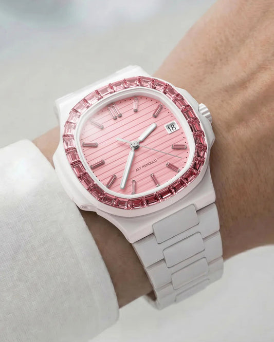 AET REMOULD Patek Nautilus ROSEFLARE WHITE 百达翡丽 鹦鹉螺5711 白陶瓷手表 | WORLDTIMER