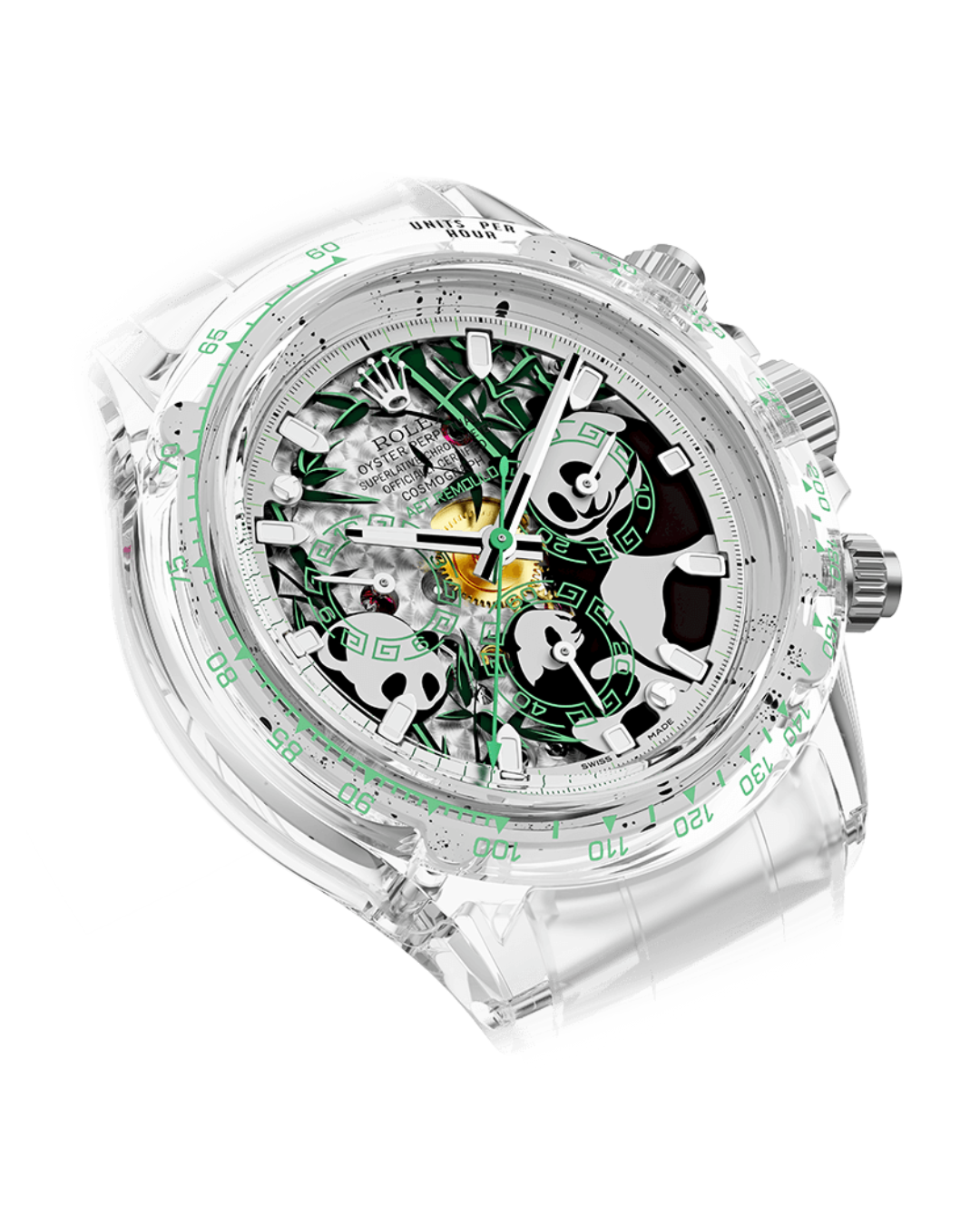 AET REMOULD Rolex Daytona Sapphire PANDA DIAL "CHINA EDITION" 中国熊猫劳力士 水晶壳迪通拿 | WORLDTIMER