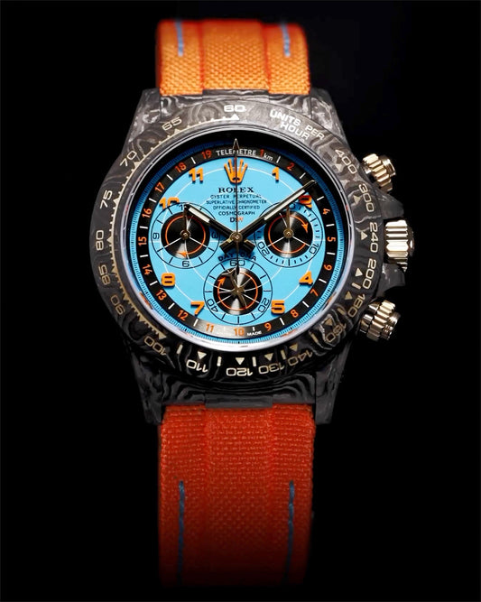DiW Rolex Carbon Daytona AVIA AZURE BLUE 劳力士DiW 碳纤维迪通拿 | WORLDTIMER