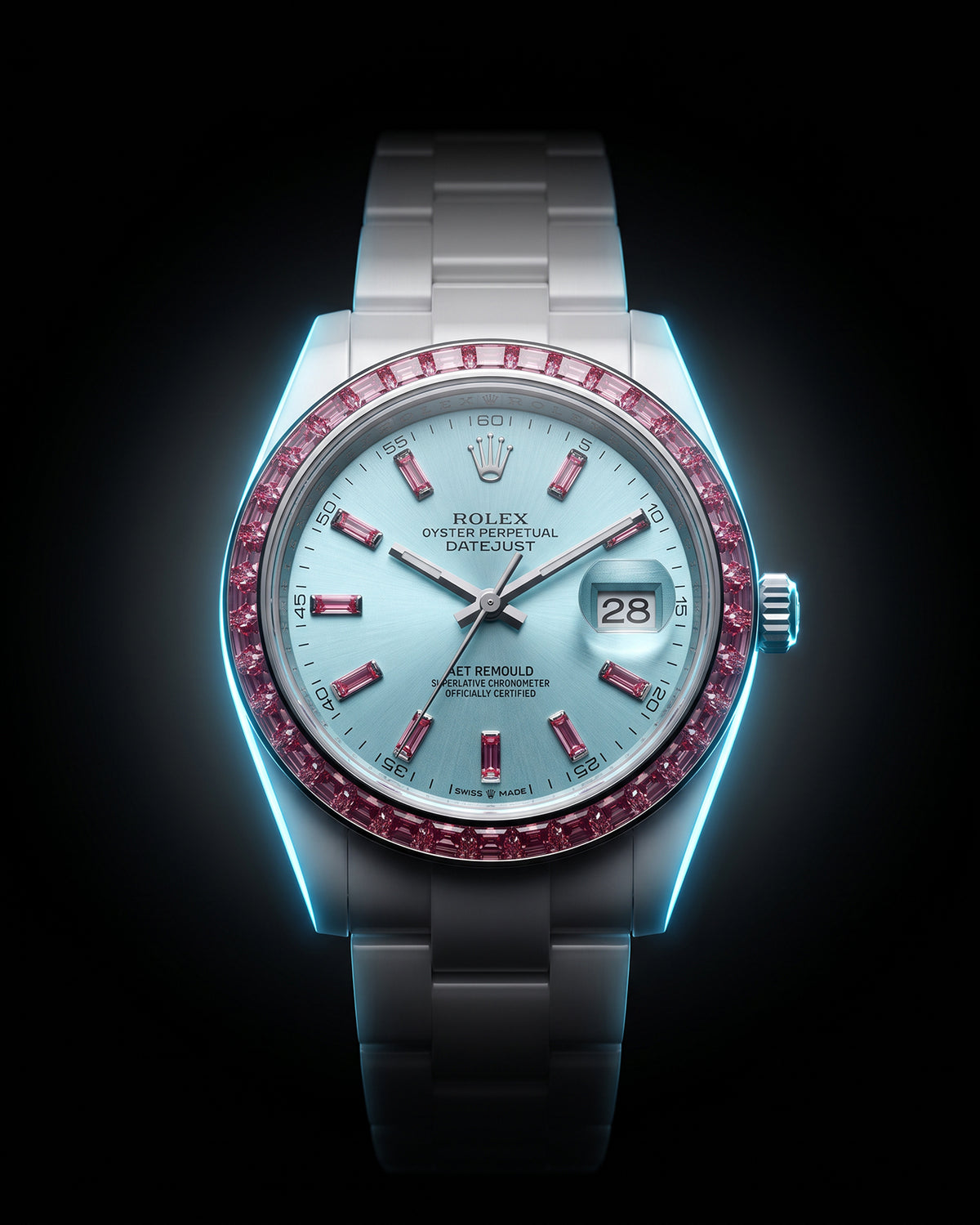 AET REMOULD MORGANITE AQUA Rolex Ceramic Datejust EPOCH 系列 白陶瓷劳力士 宝石日志型  | WORLDTIMER
