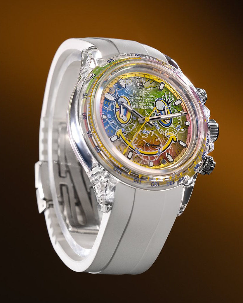 AET REMOULD Rolex Sapphire Daytona SMILE 劳力士 蓝宝石迪通拿 哈哈笑 水晶透明手表 | WORLDTIMER