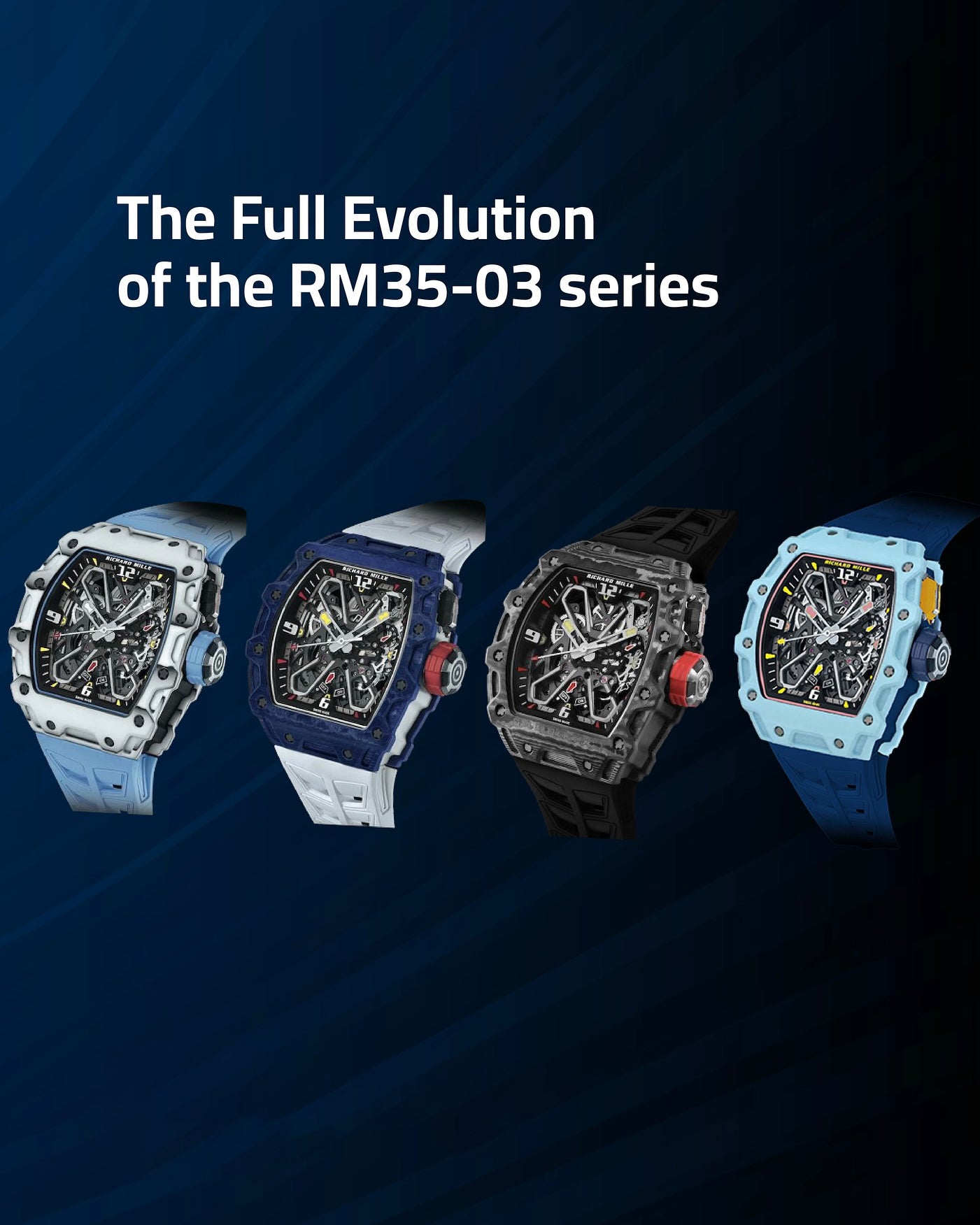 Richard Mille Nadal RM 35-03 Pastel Blue Quartz TPT 理查米尔纳达尔 RM 35-03 淡蓝色 自动腕表 | WORLDTIMER