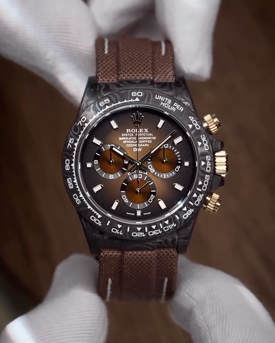 Gradient Dial Rolex Custom Daytona【DiW】渐变色表盘 劳力士DiW 碳纤维迪通拿 | WORLDTIMER