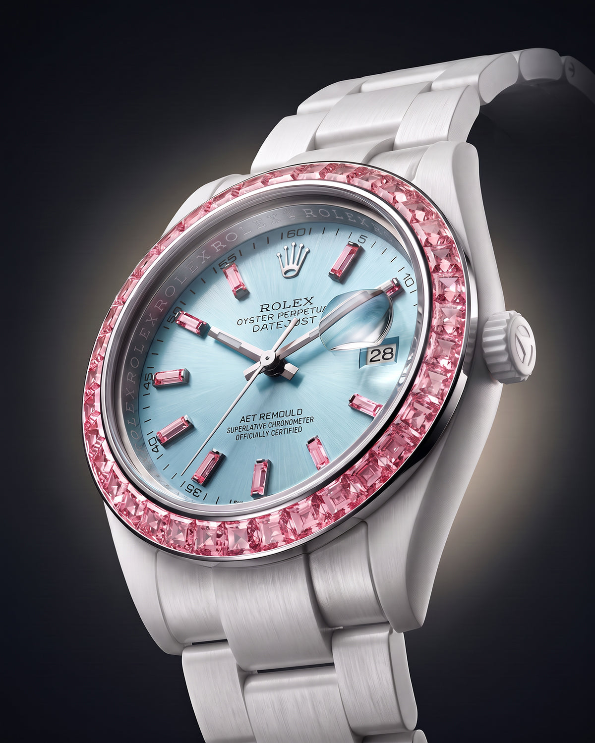 MORGANITE AQUA AET REMOULD Rolex Ceramic Datejust EPOCH 系列 白陶瓷劳力士 宝石日志型  | WORLDTIMER