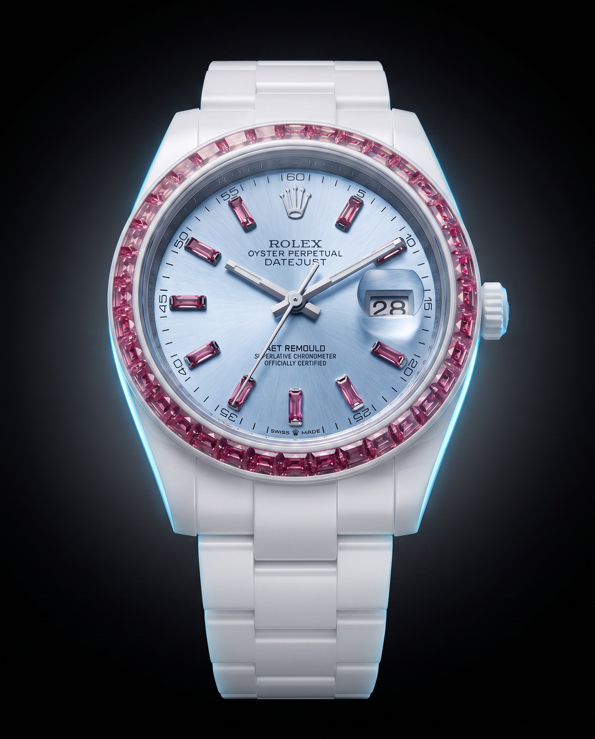 AET REMOULD EPOCH MORGANITE - First Ceramic Rolex Datejust with 36 Natural Gemstones | 首枚镶嵌天然宝石的陶瓷日志型 AET REMOULD MORGANITE | WORLDTIMER