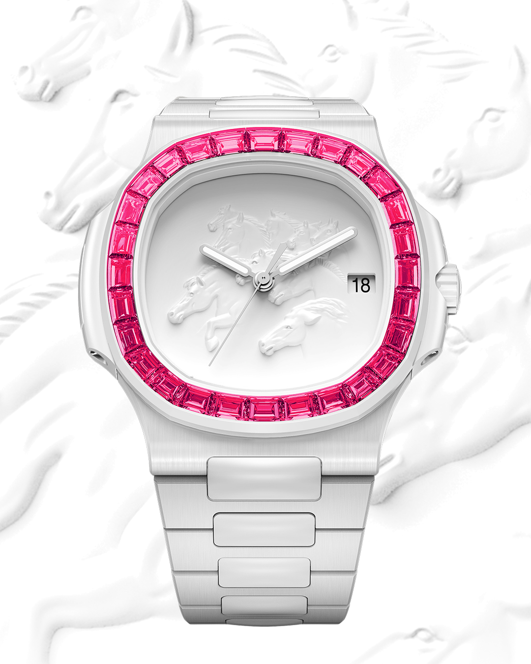 AET REMOULD Patek Diamond Nautilus TOPAZ｜💎HORSE Year CNY Edition🐎🧧 马年春节 百达翡丽 钻石鹦鹉螺 时尚女表 | WORLDTIMER