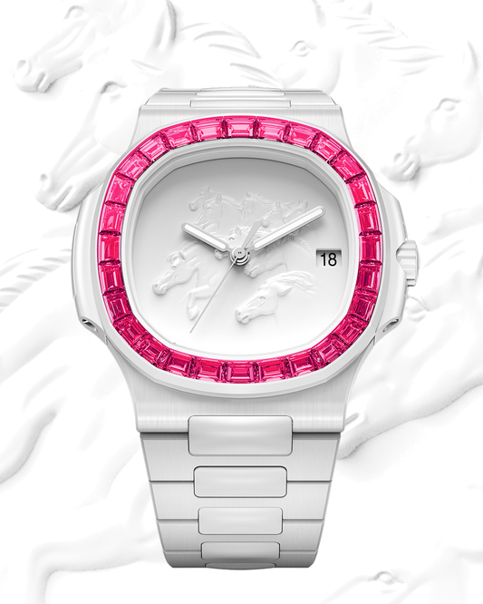 AET REMOULD Patek Diamond Nautilus TOPAZ｜💎HORSE Year CNY Edition🐎🧧 马年春节 百达翡丽 钻石鹦鹉螺 时尚女表 | WORLDTIMER