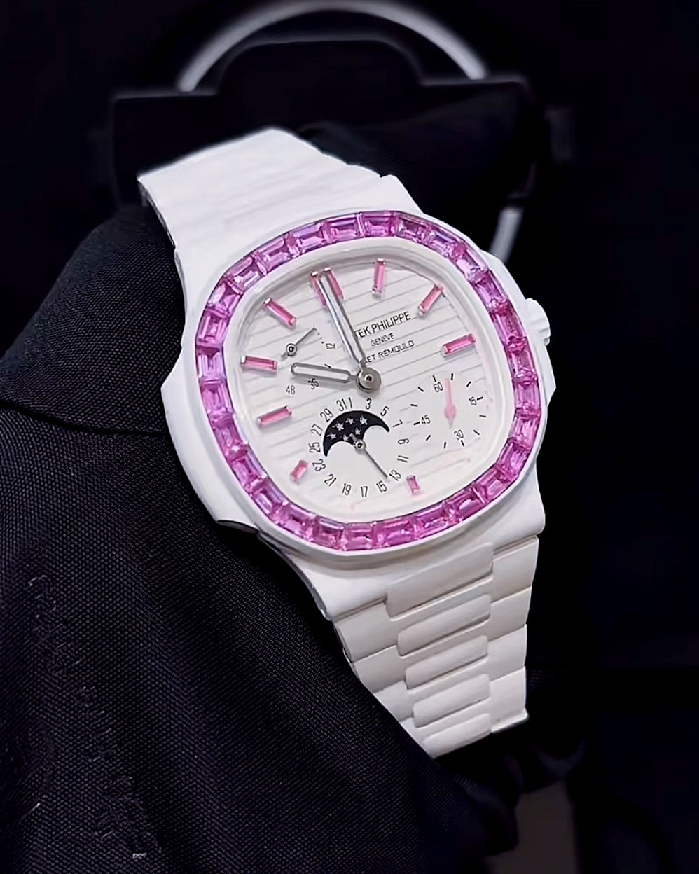 Patek Philippe 5712 AET Remould EOS 百达翡丽 粉红宝石 鹦鹉螺5712 | WORLDTIMER
