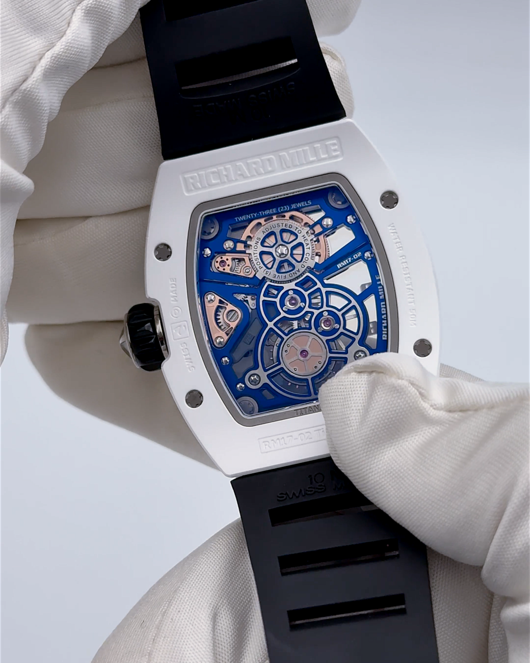 Richard Mille RM 17-02 White ATZ Ceramic Tourbillon 理查米尔 RM 17-02 ATZ白陶瓷 镂空陀飞轮腕表 | WORLDTIMER