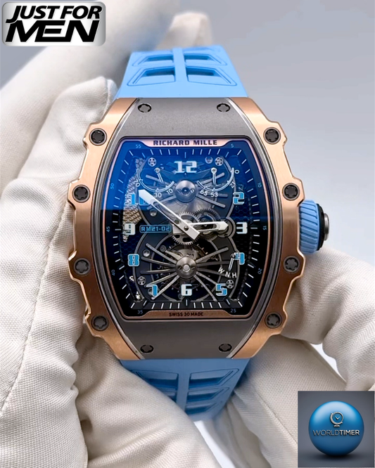 Richard Mille RM 21-02 Rose Gold Aerodyne Tourbillon 理查米尔 RM 21-02 玫瑰金 Aerodyne 镂空陀飞轮腕表 | WORLDTIMER